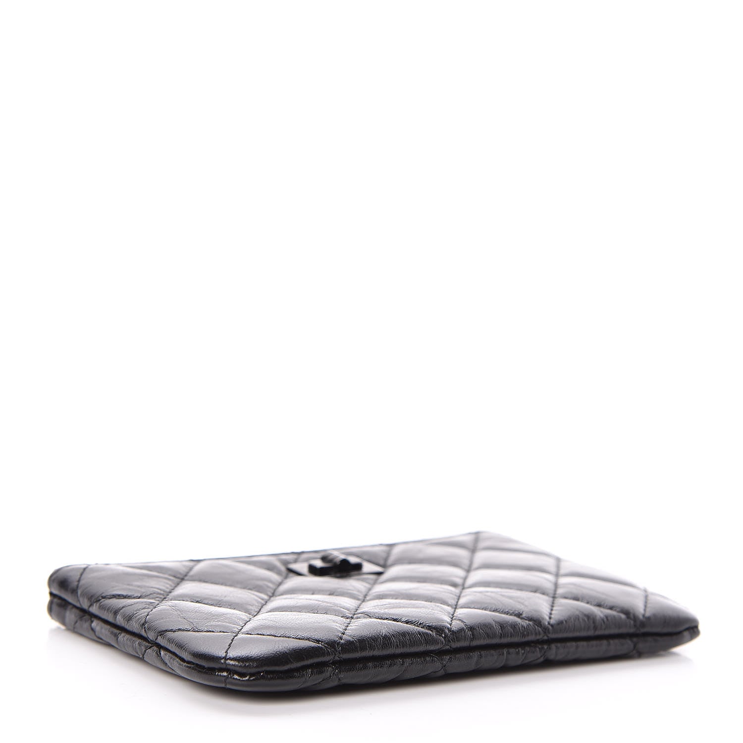 Chanel Aged Calfskin Quilted Small Reissue Cosmetic Case So Black 4 of 7