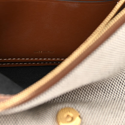 Burberry Cotton Canvas Horseferry Print Small Crossbody Bag Grey Tan 7 of 11