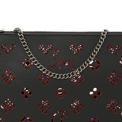 Christian Louboutin Calfskin Loubinthesky Perforated Shoulder Bag Black 7 of 10