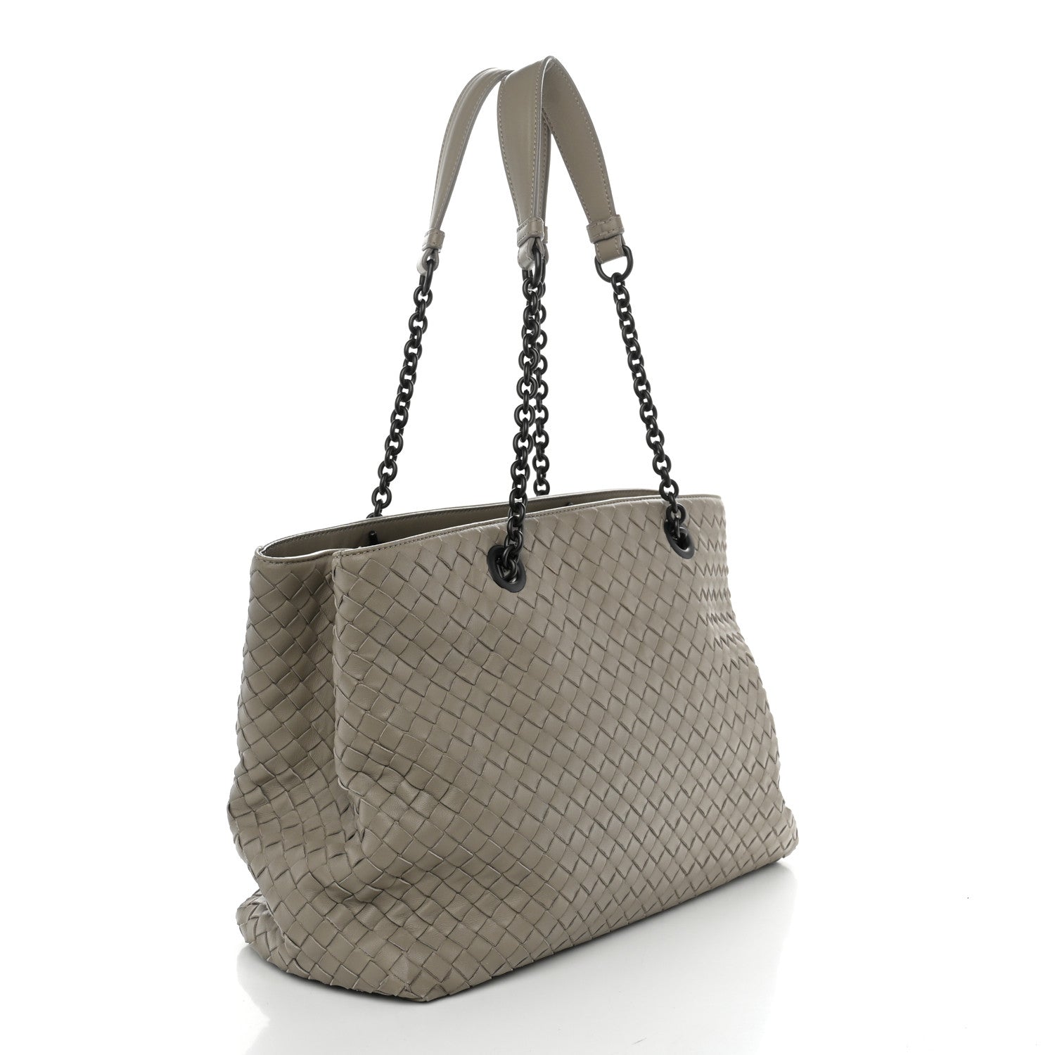 Bottega Veneta Nappa Intrecciato Top Handle Tote Fume 3 of 11