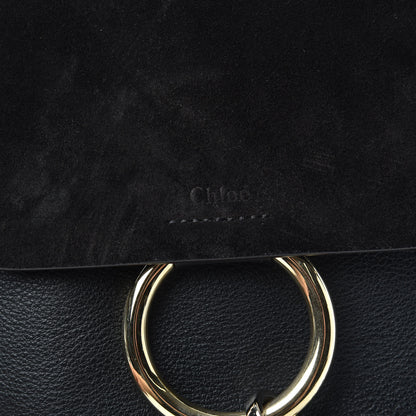 Chloe Suede Calfskin Small Faye Backpack Black 10 of 10