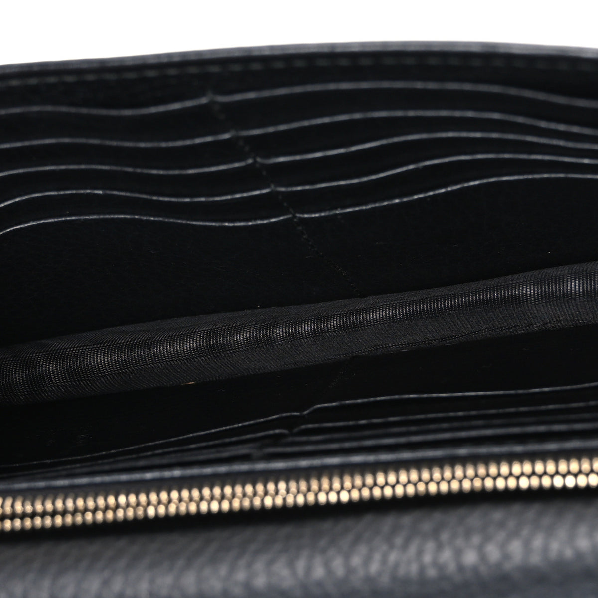 Gucci Dollar Calfskin Interlocking G Chain Wallet Black 5 of 11