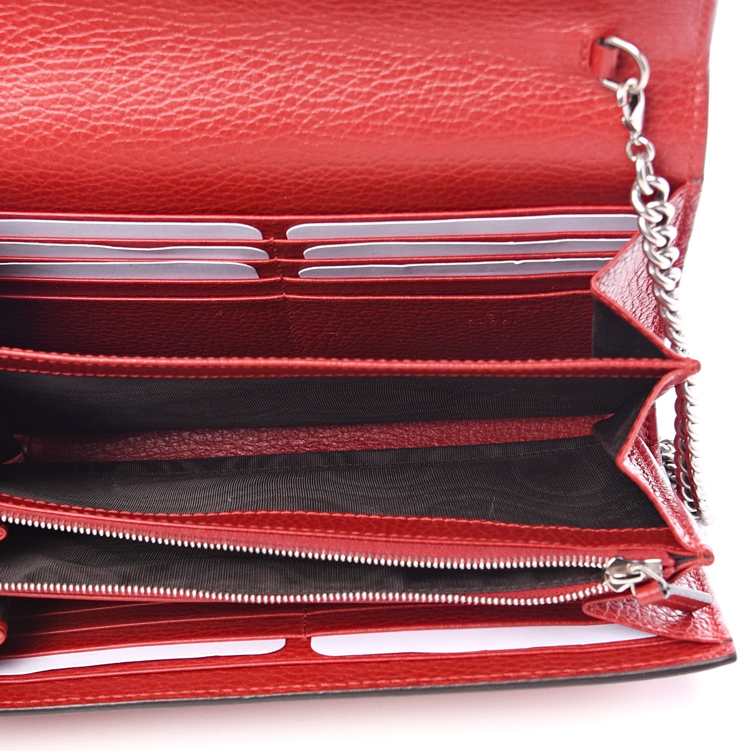 Gucci Calfskin Mini Dionysus Chain Wallet Hibiscus Red 4 of 12