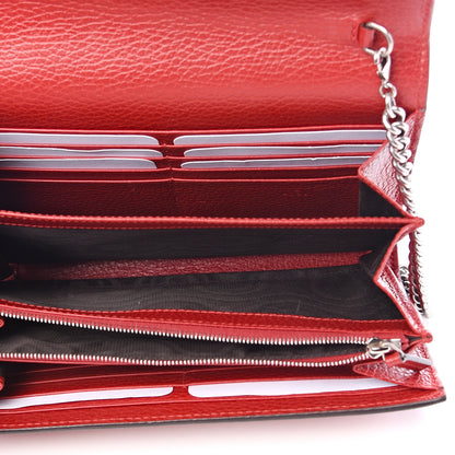 Gucci Calfskin Mini Dionysus Chain Wallet Hibiscus Red 4 of 12