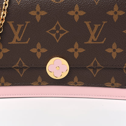 Louis Vuitton Monogram Flore Chain Wallet Rose Ballerine 9 of 10