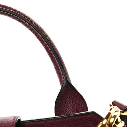 Burberry Soft Grain Calfskin Small Buckle Tote Dark Plum 18 of 33