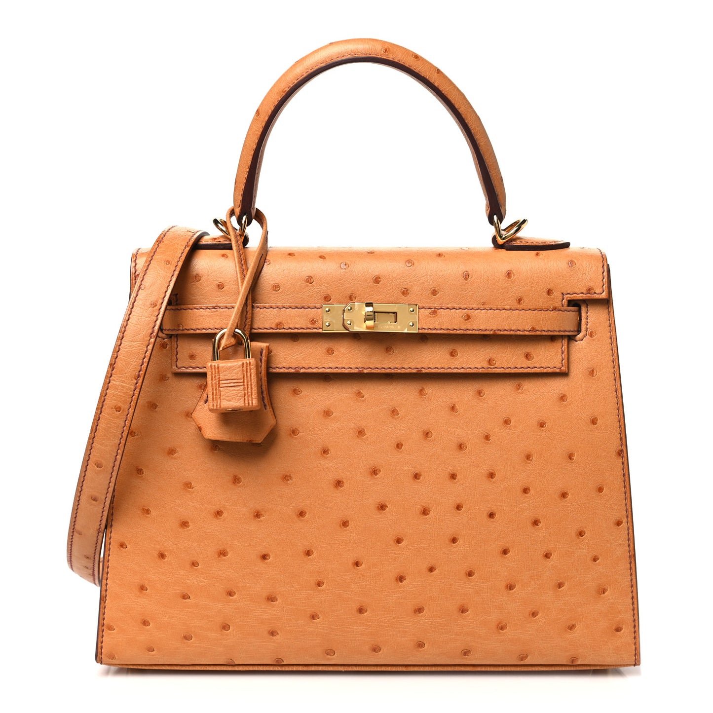 Ostrich Kelly Sellier 25 Gold