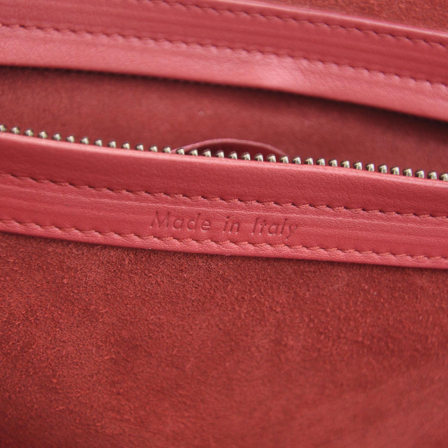 Celine Supple Calfskin Medium Phantom Luggage Vermillion 9 of 10