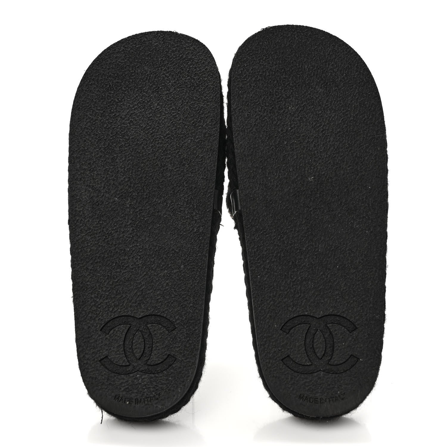 Chanel Braided Knit CC Mules 37 Black Gold 5 of 8