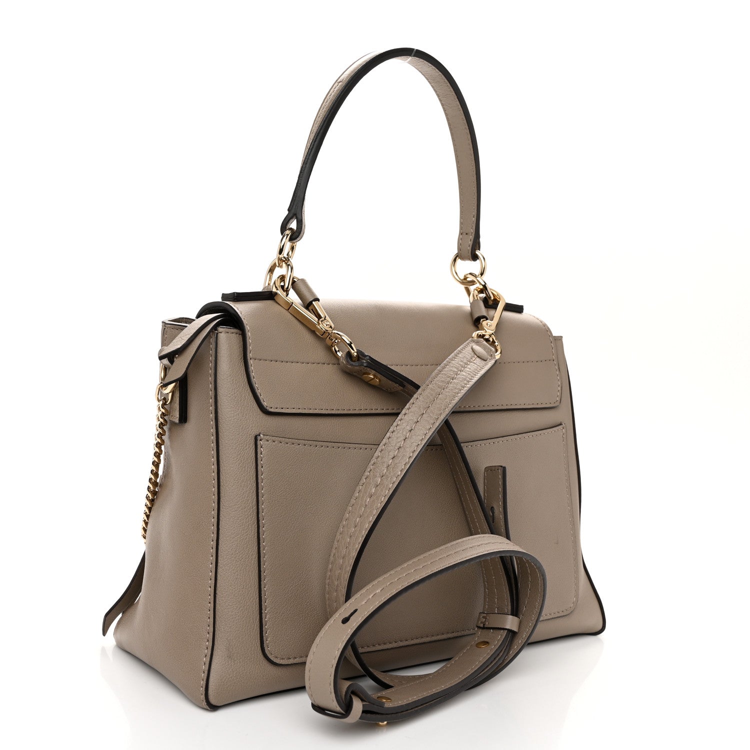 Chloe Calfskin Small Faye Day Shoulder Bag Motty Grey 3 of 12
