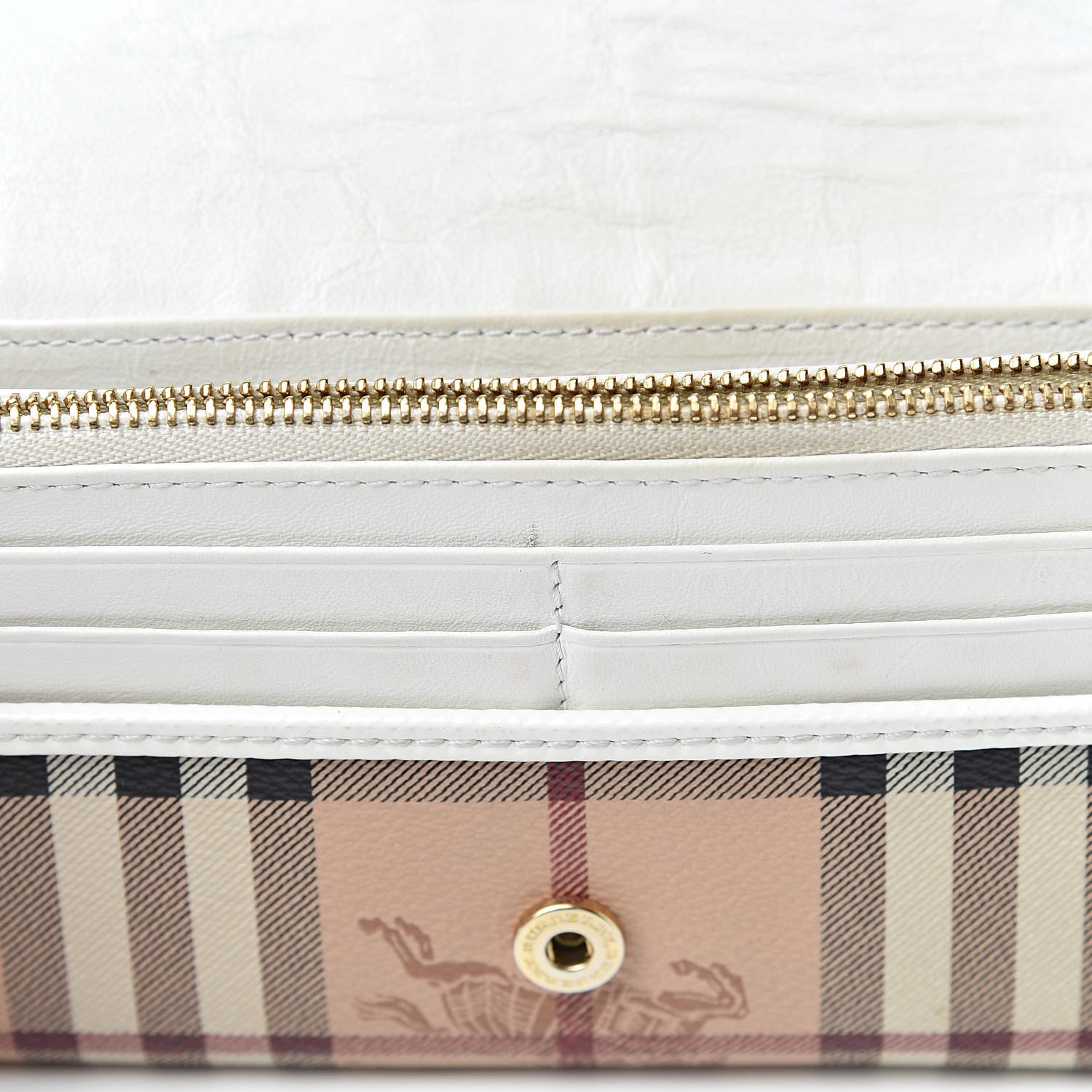 Burberry Haymarket Check Penrose Continental Wallet White 11 of 13