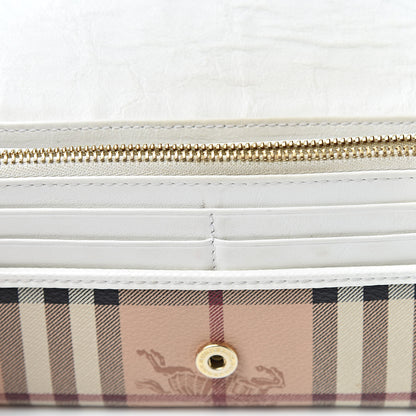 Burberry Haymarket Check Penrose Continental Wallet White 11 of 13