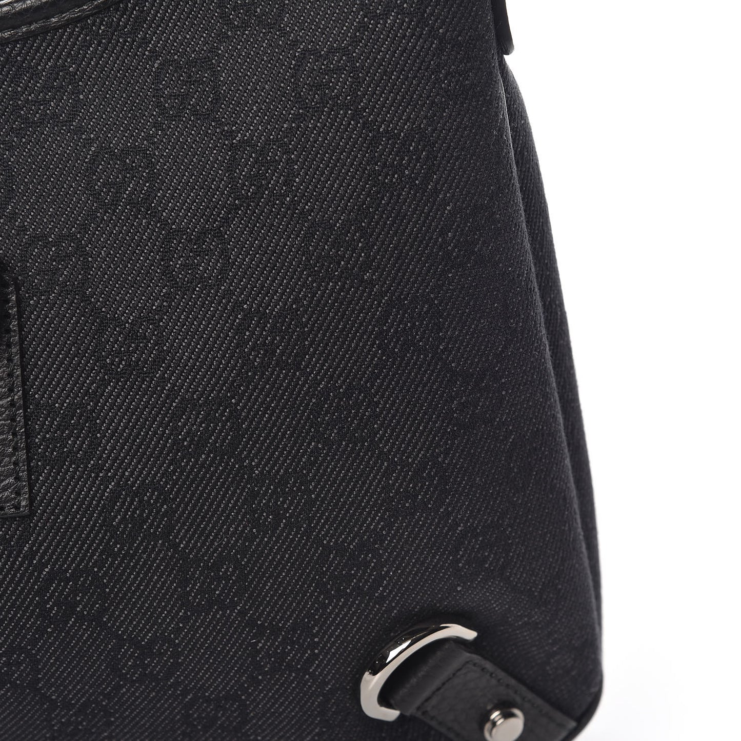 Denim Monogram Abbey D Ring Hobo Black