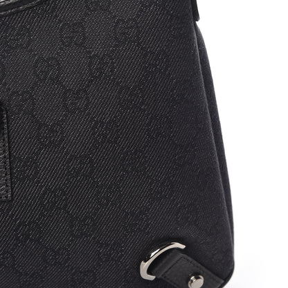 Gucci Denim Monogram Abbey D Ring Hobo Black 15 of 15
