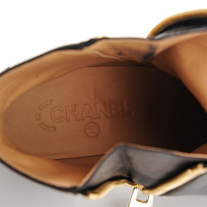 Chanel Calfskin Double Zip Short Boots 40 Black 10 of 11