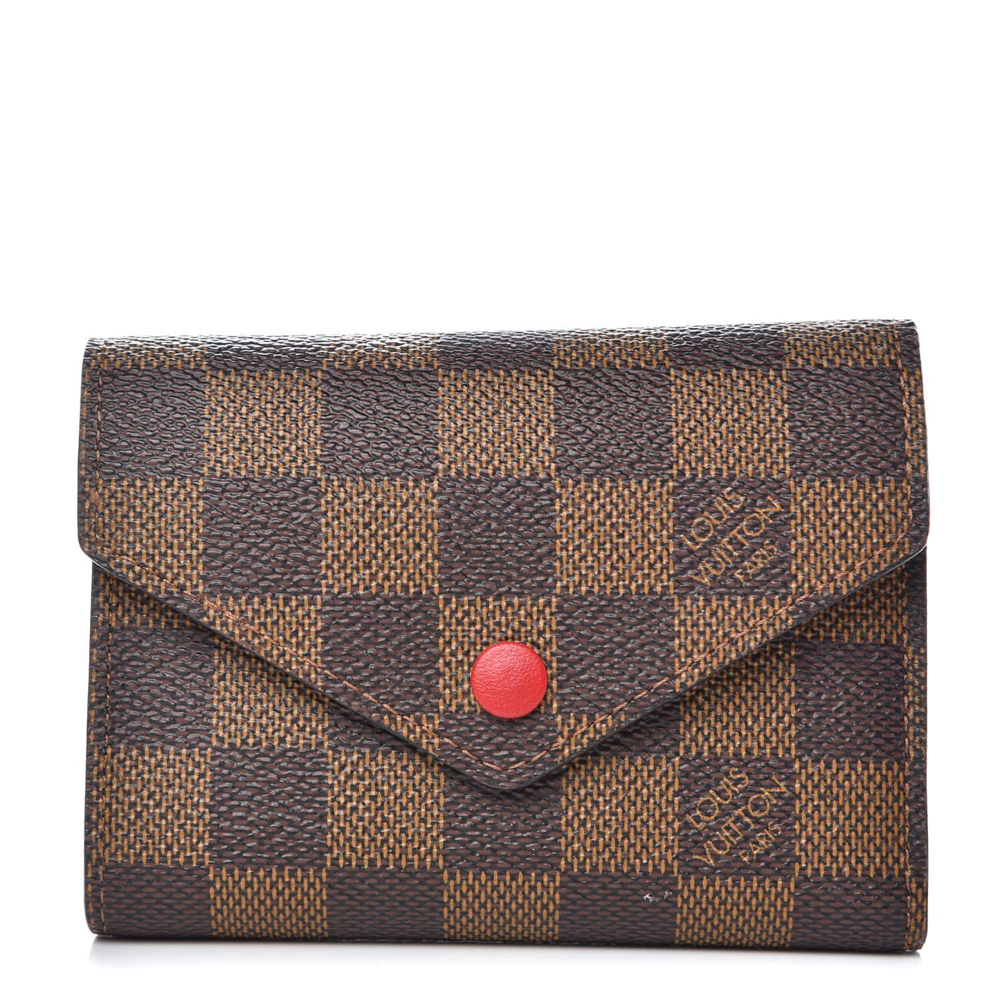 Damier Ebene Victorine Wallet Red