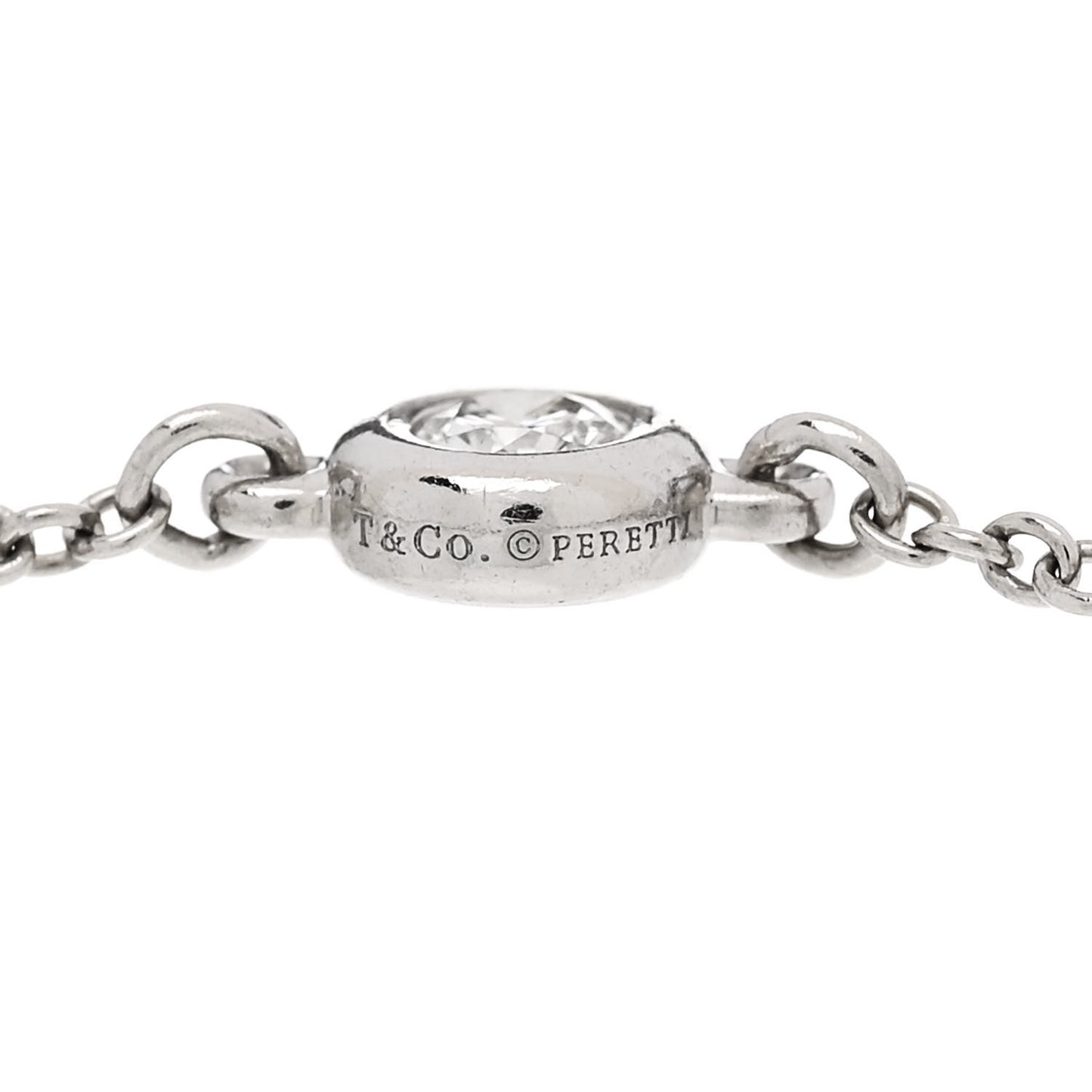 Platinum Diamond Elsa Peretti Diamonds by the Yard Chain Ring 61 9.5