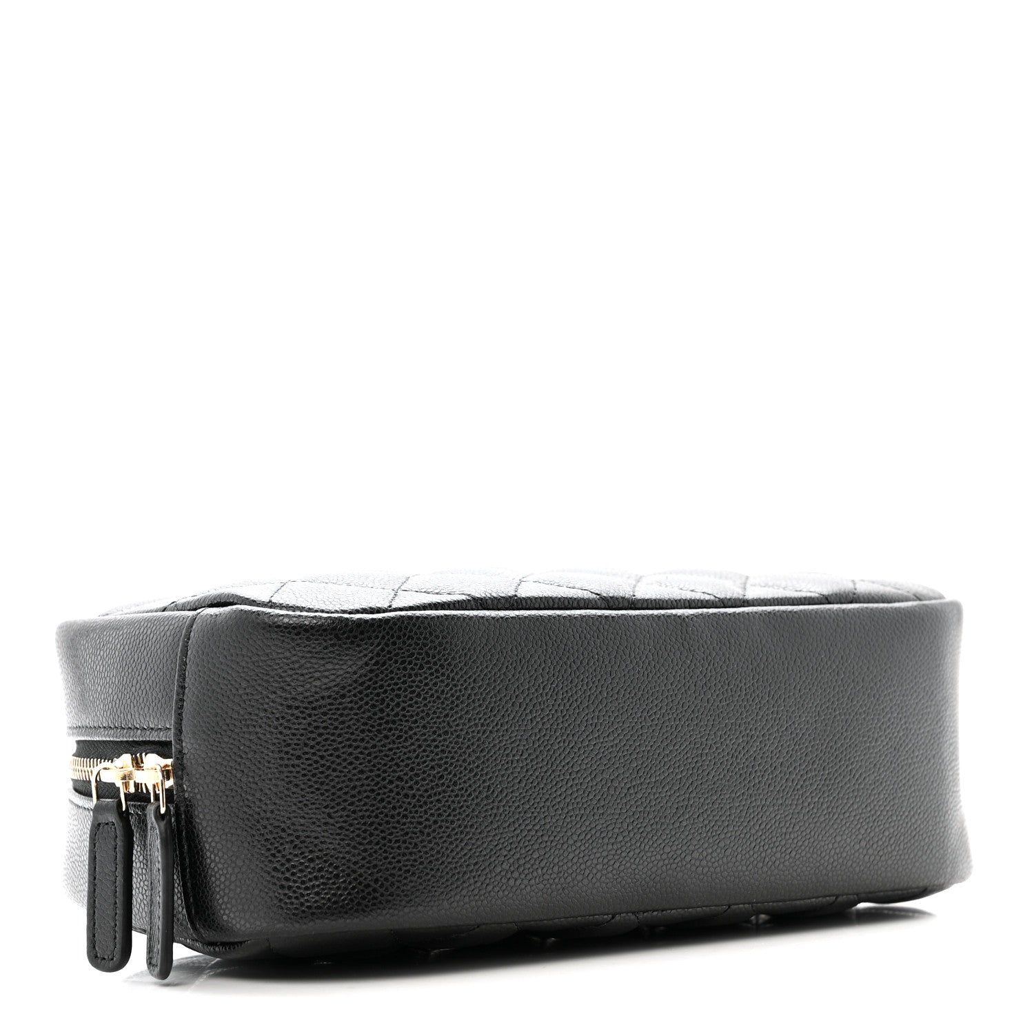 Chanel Caviar Quilted Medium Curvy Pouch Cosmetic Case Black 4 of 8