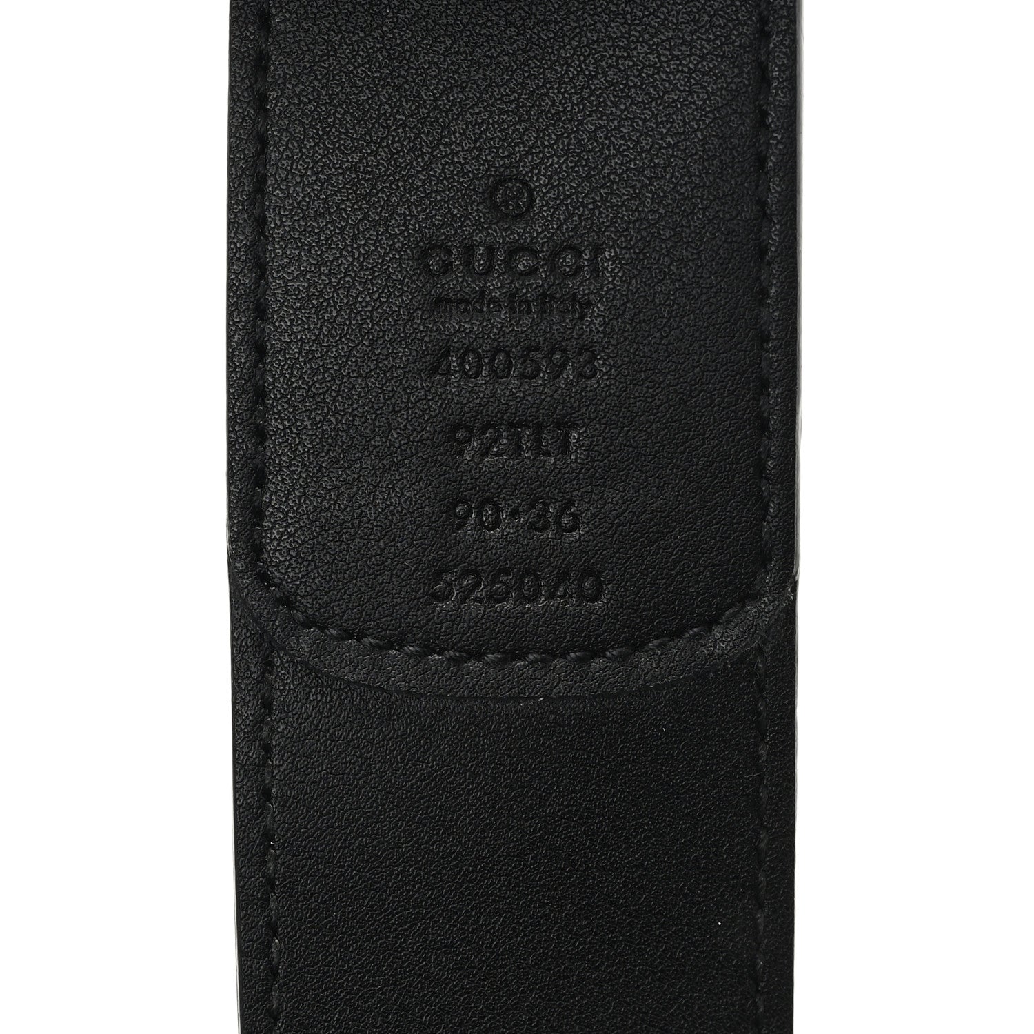 Gucci GG Supreme Monogram Matte Plutone Calfskin Double G 30mm Belt 90 36 Beige Ebony Black 3 of 4