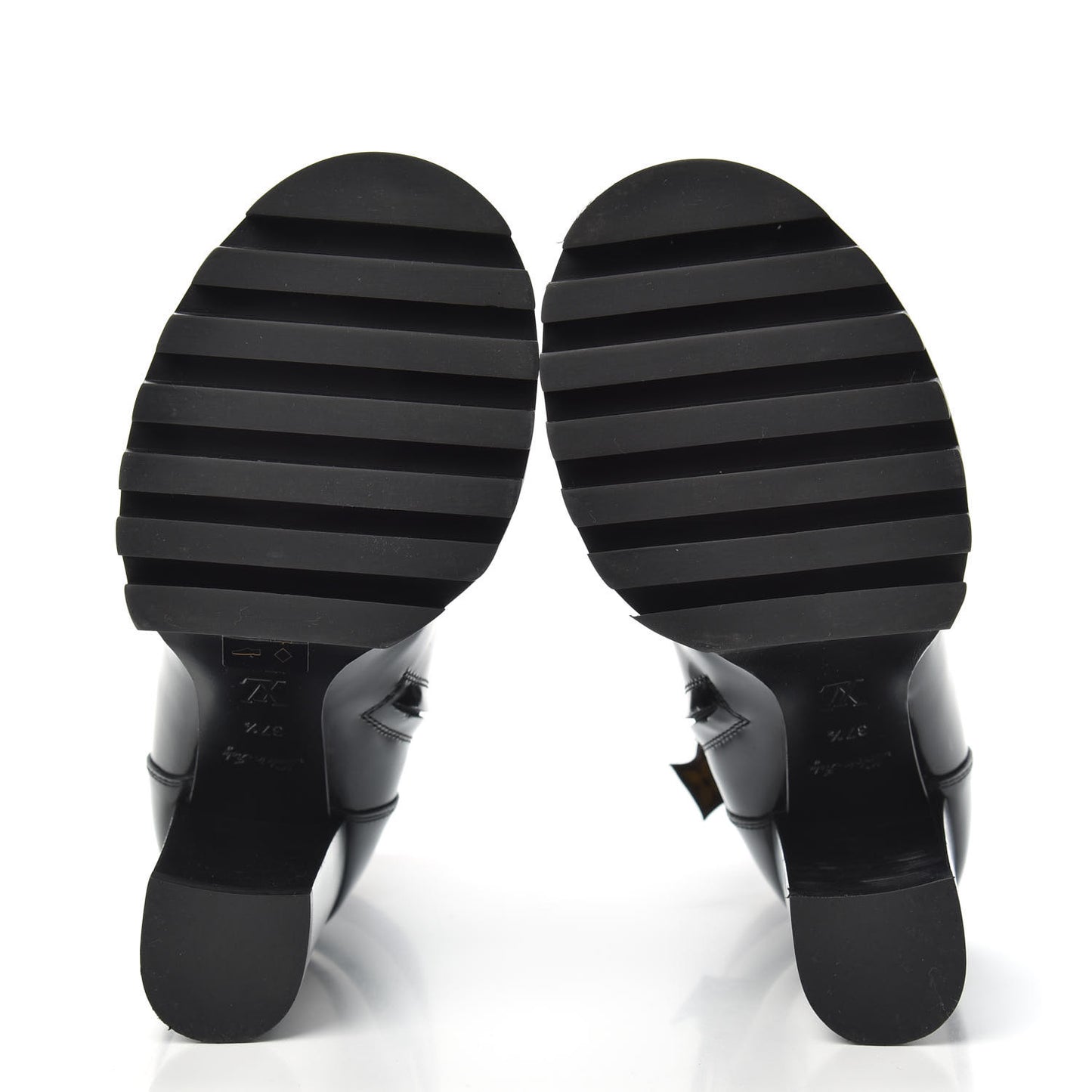 Patent Calfskin Star Trail Ankle Boots 37.5 Black
