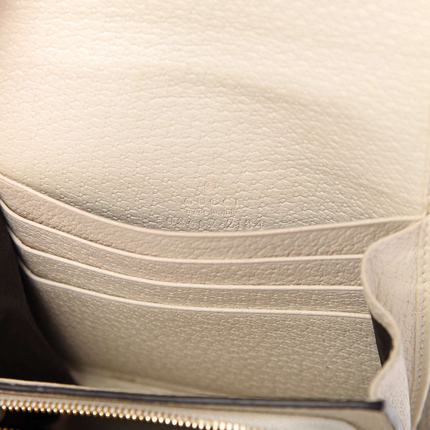 GG Supreme Monogram Flora Textured Calfskin Web Ophidia Card Case Wallet Beige Ebony Multicolor Mystic White