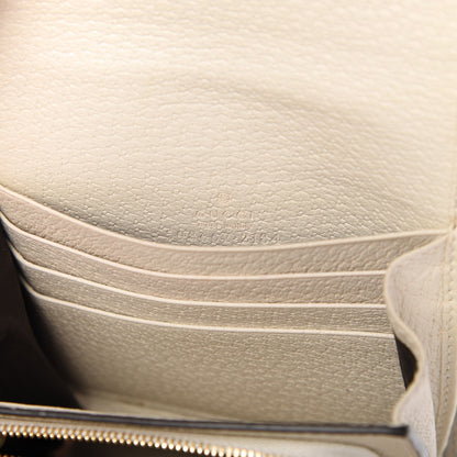 Gucci GG Supreme Monogram Flora Textured Calfskin Web Ophidia Card Case Wallet Beige Ebony Multicolor Mystic White 6 of 7