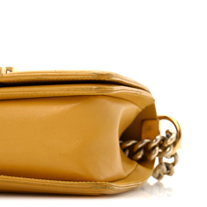 Chanel Lambskin Quilted Small Boy Flap Yellow 10 of 13