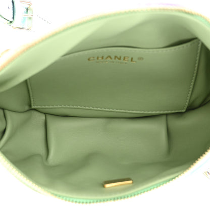 Chanel Gradient Metallic Lambskin Quilted Walking Mood Waist Bag Fanny Pack Pink Purple Green 5 of 10