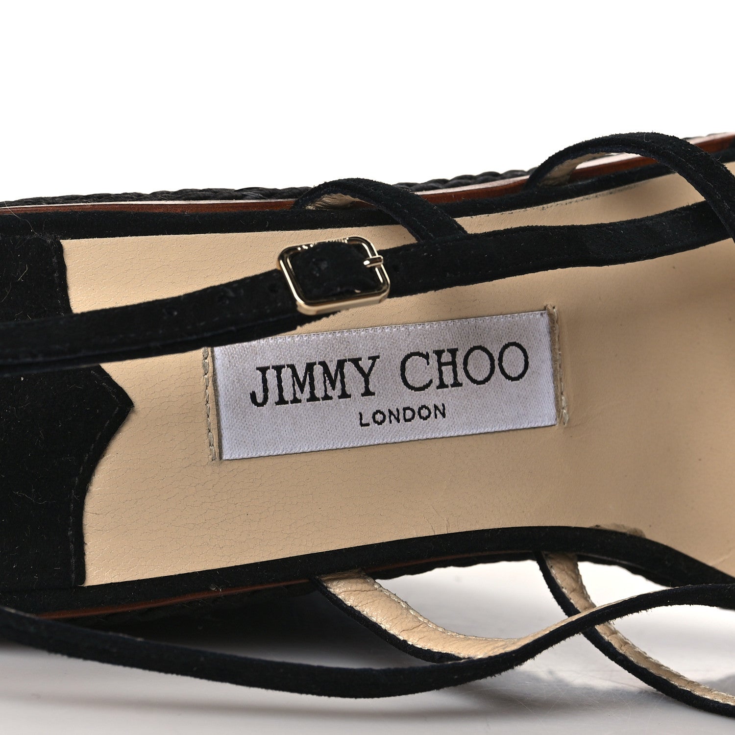 Jimmy Choo Suede Ariela 110 Wedge Sandals 41 Black 7 of 8