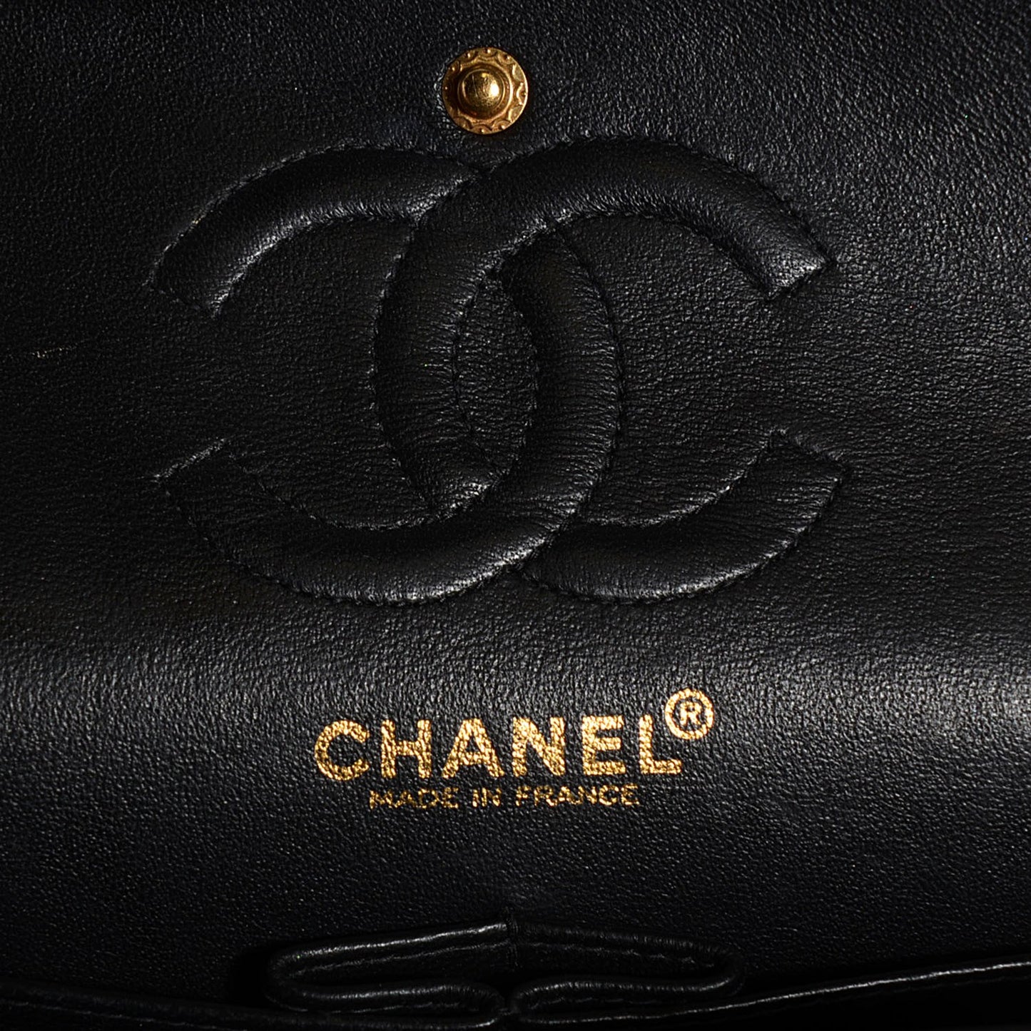 Caviar Quilted Small Double Flap Black