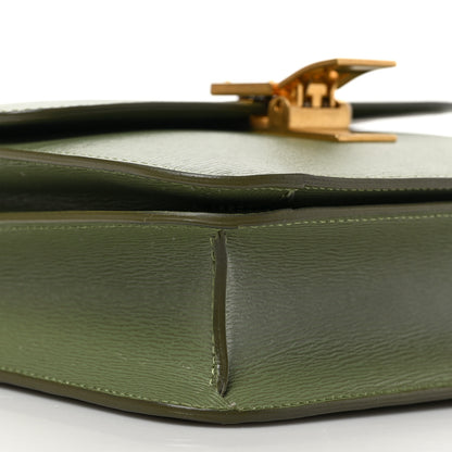 Celine Liege Calfskin Teen Classic Box Flap Bag Light Khaki 8 of 10