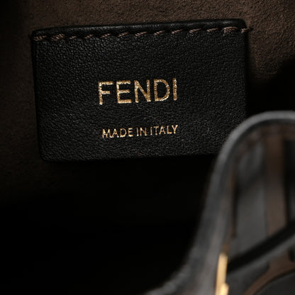 Fendi Vitello Liberty F is Fendi Bi-Color FF 1974 Embossed Mini Mon Tresor Bucket Bag Maya Black 6 of 11