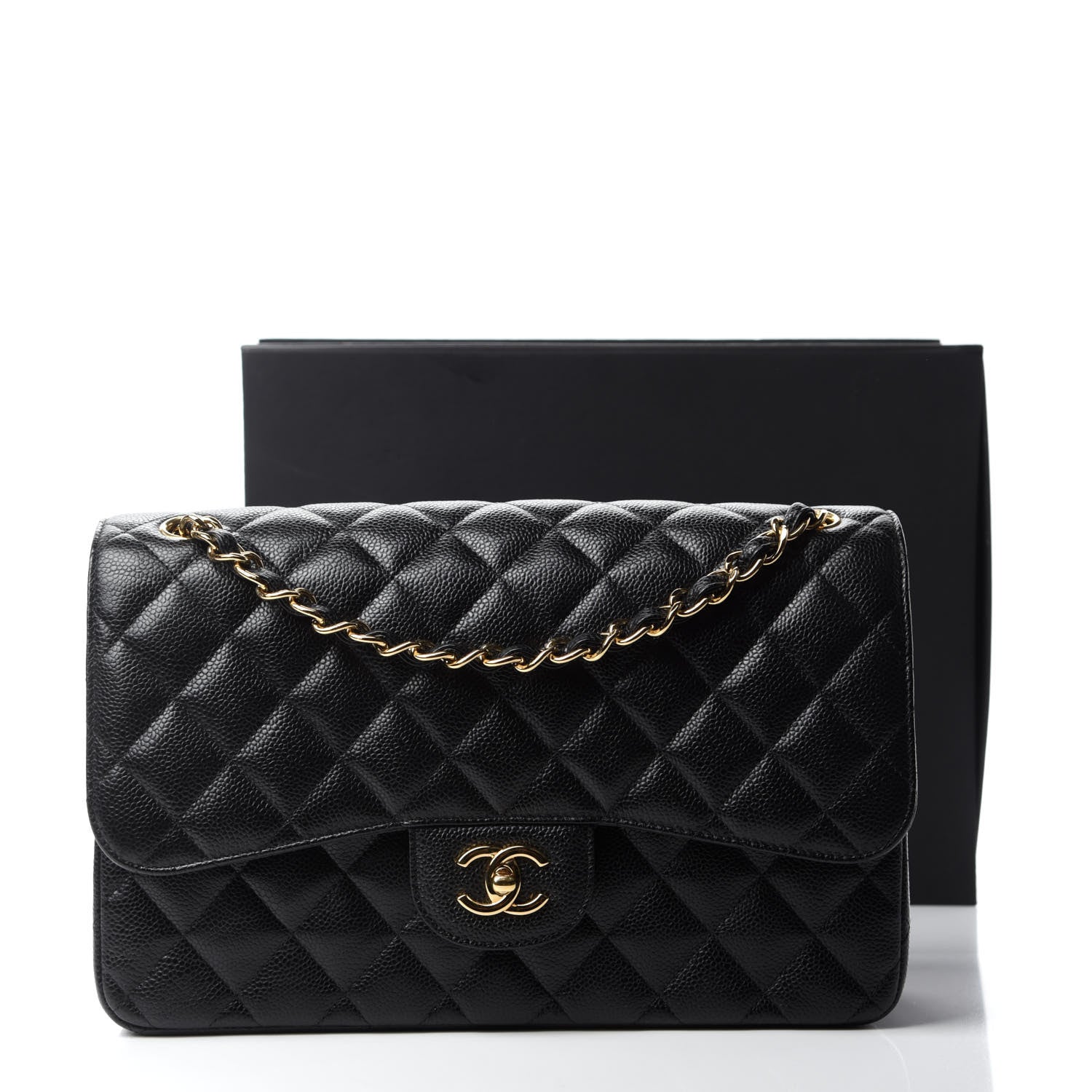 Chanel Caviar Quilted Jumbo Double Flap Black 12 of 12
