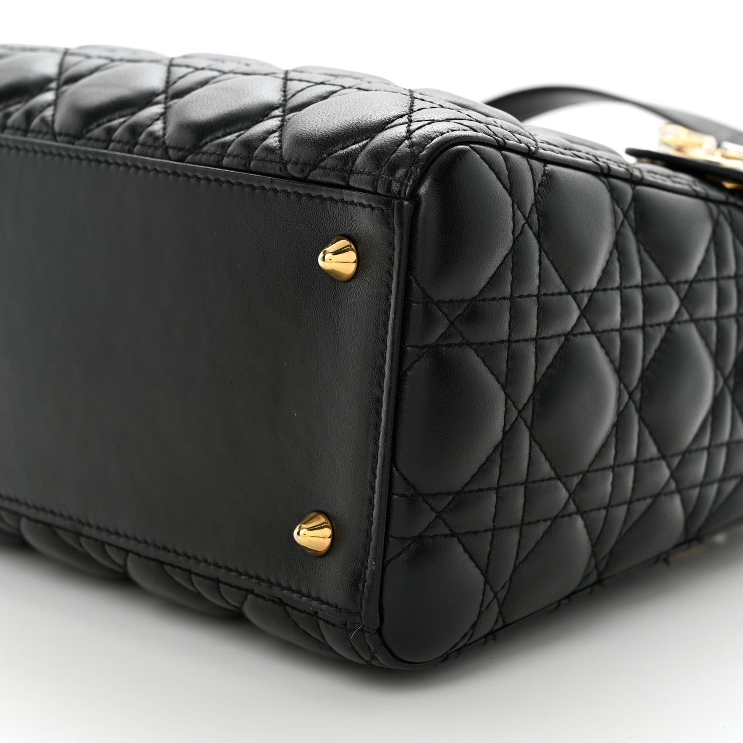 Lambskin Cannage Medium Lady Dior Black