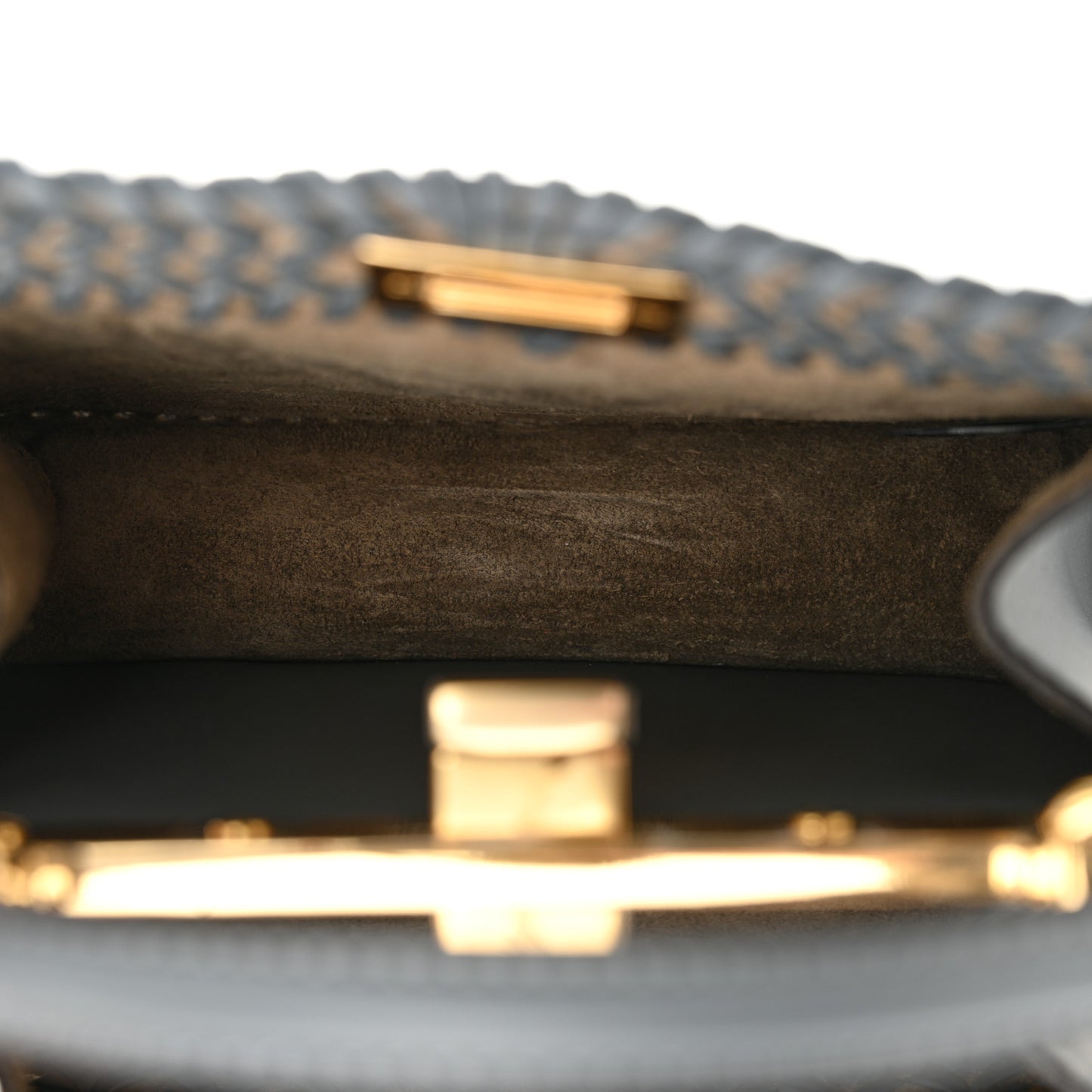 Vitello King Shiny Nappa Intreccio Petite Peekaboo I SEE U Satchel Tempesta