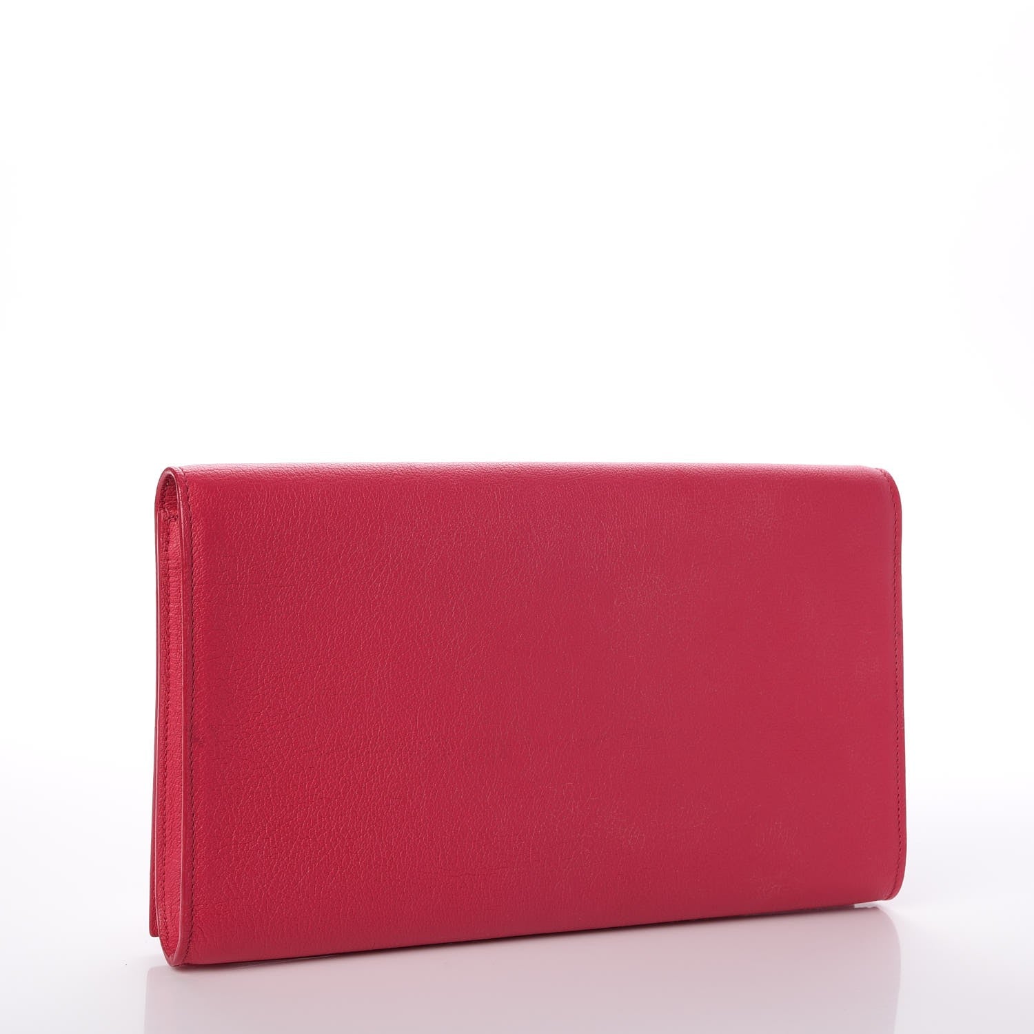 Saint Laurent Calfskin Large Belle De Jour Clutch Lipstick Fuchsia 3 of 9