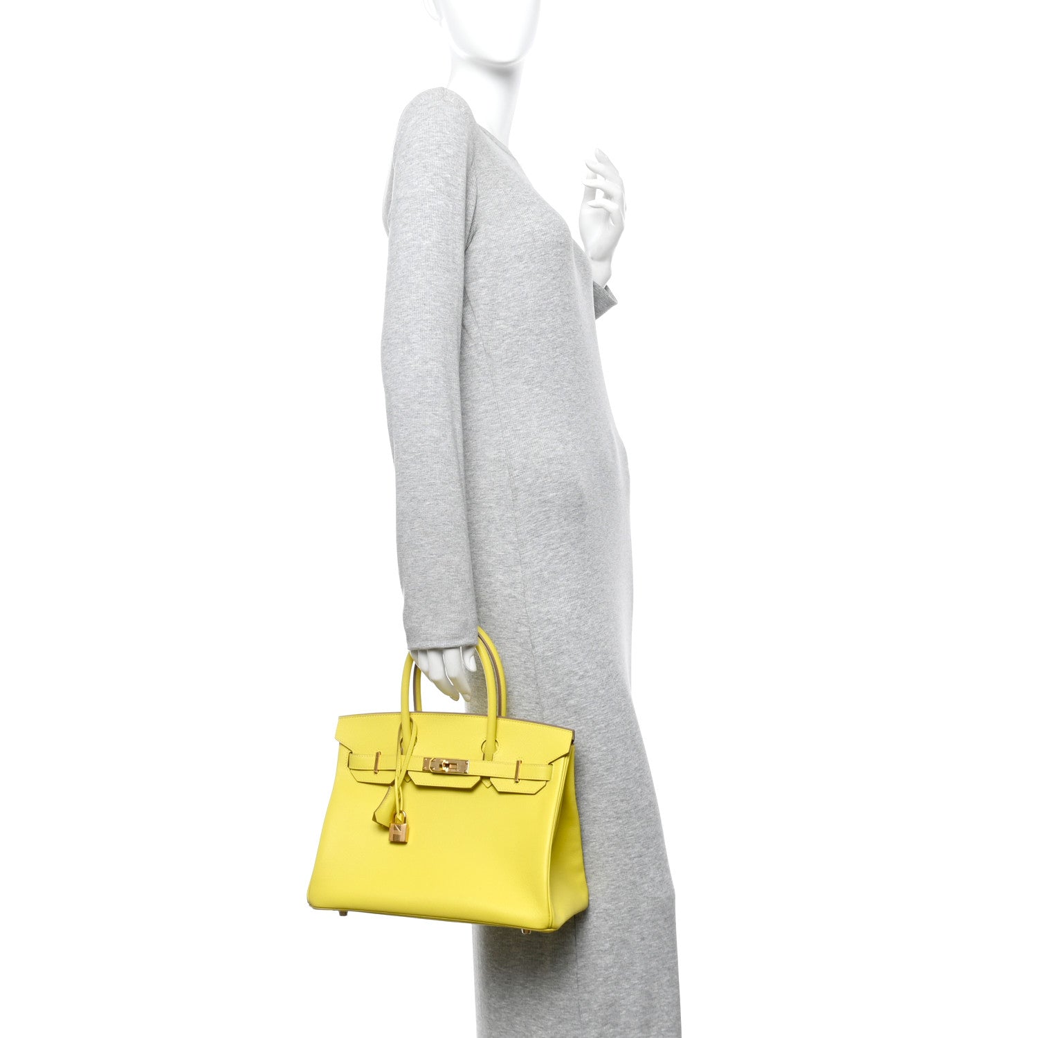 Hermes Epsom BIRKIN 30 Lime 2 of 11