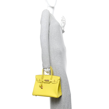 Hermes Epsom BIRKIN 30 Lime 2 of 11