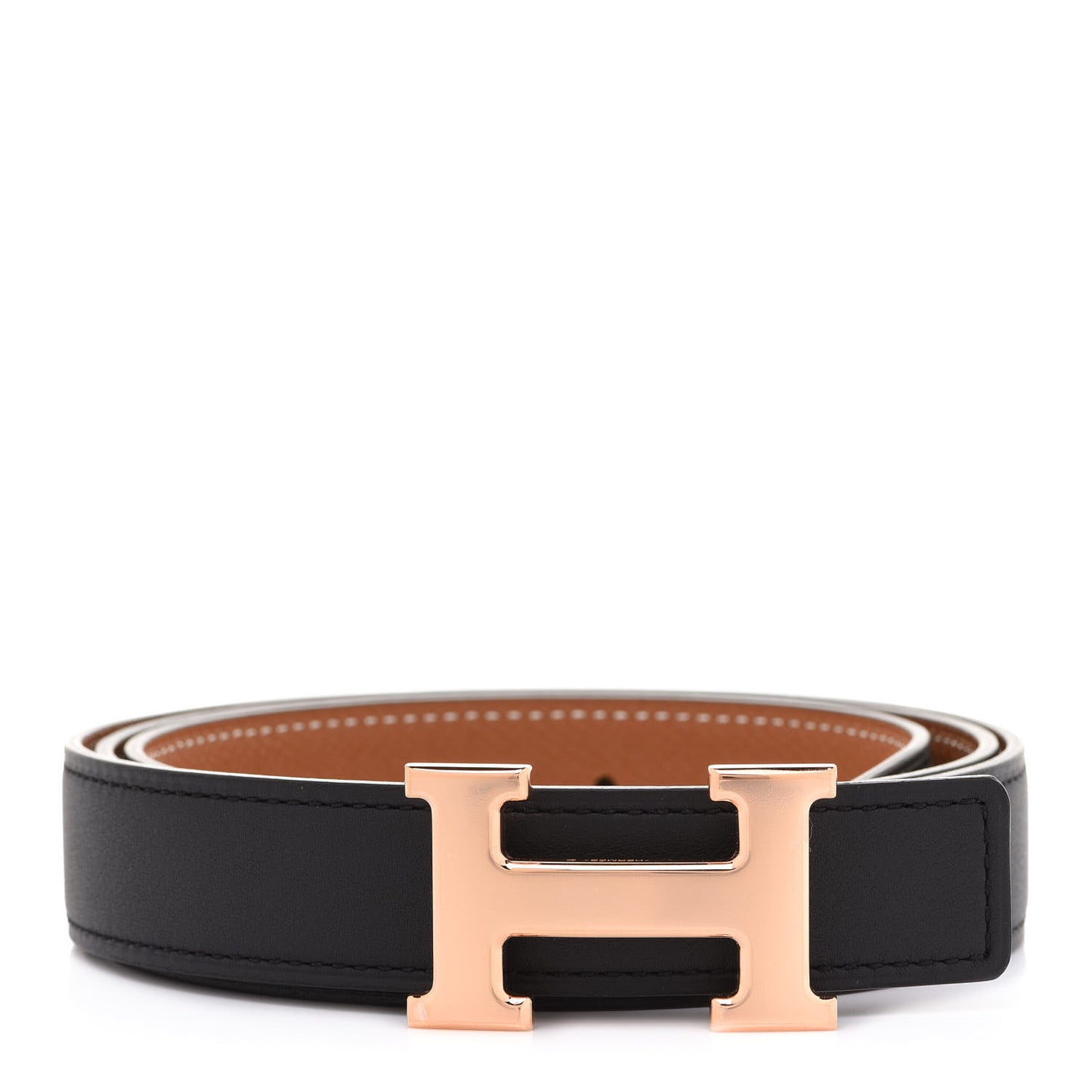 Swift Epsom 24mm Mini Constance H Belt 90 Black Gold