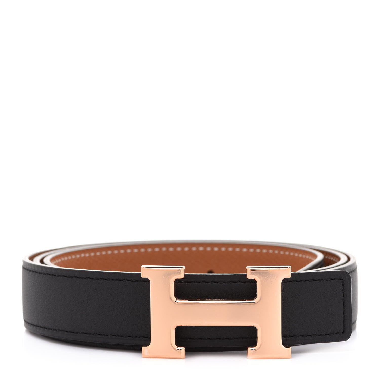 Hermes Swift Epsom 24mm Mini Constance H Belt 90 Black Gold 1 of 8
