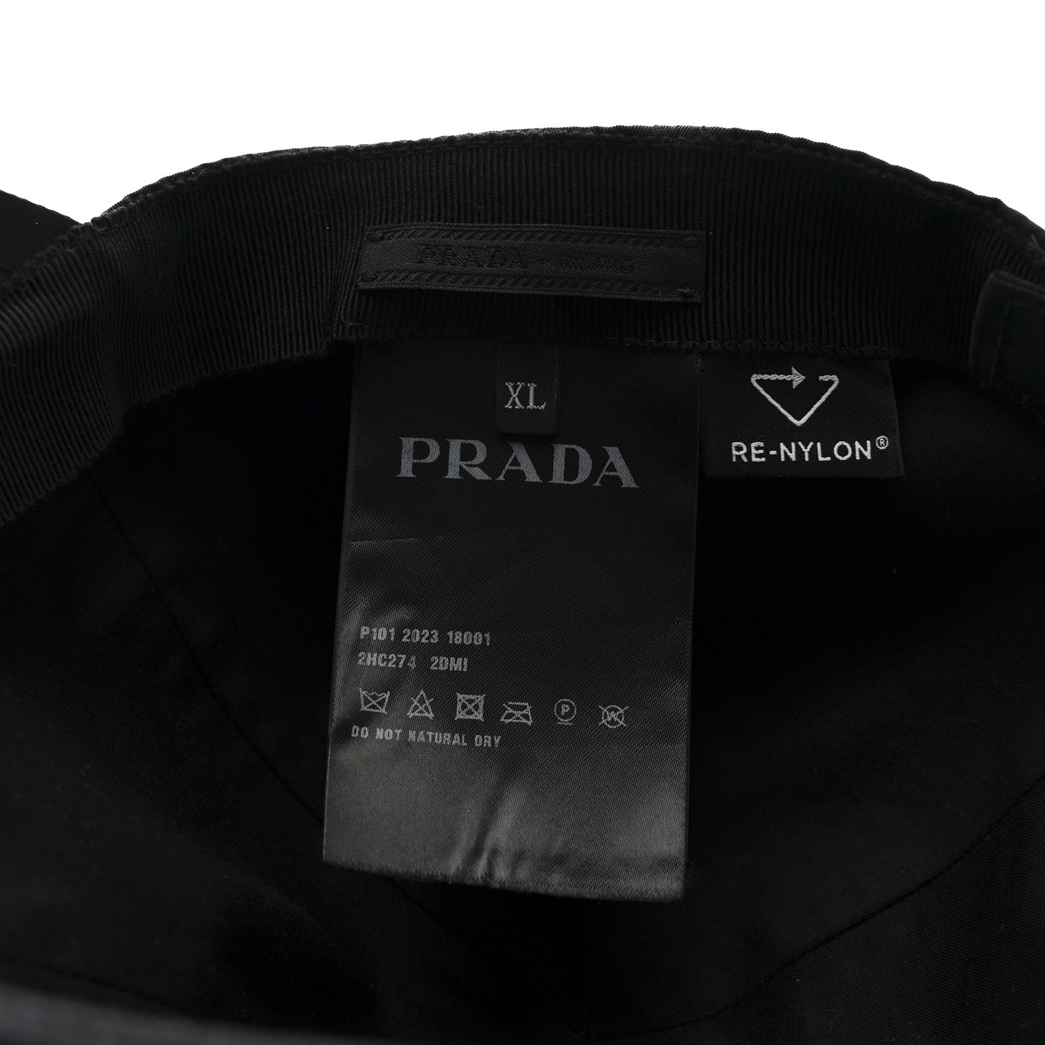 Prada Re-Nylon Mens Baseball Cap XL Black 1809476 – FASHIONPHILE