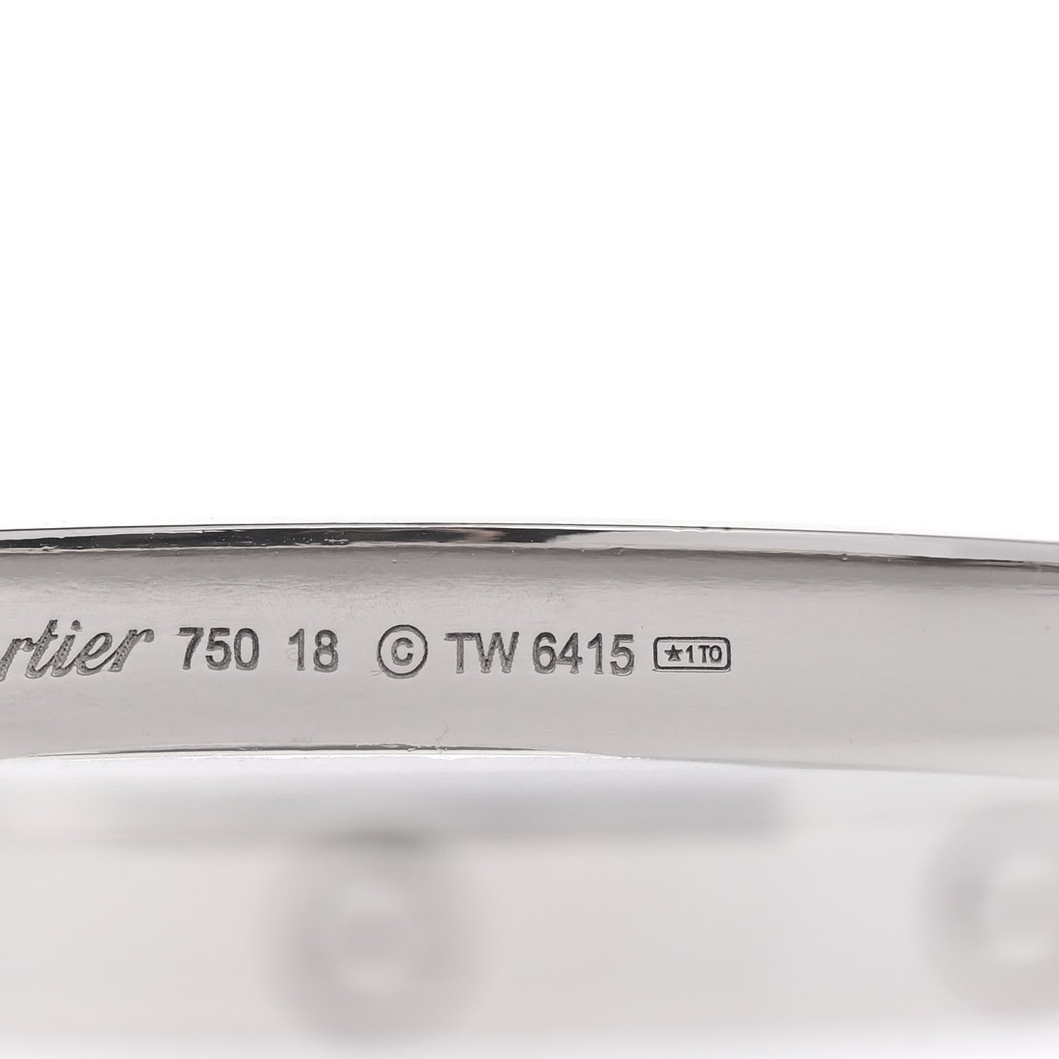 Cartier 18K White Gold LOVE Bracelet 18 3 of 8