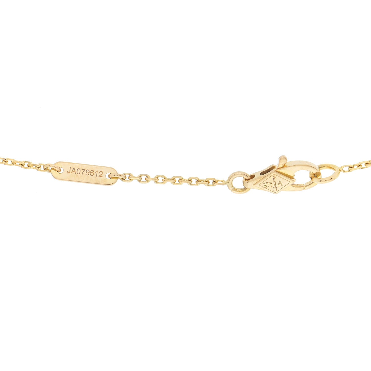 Van Cleef & Arpels 18K Yellow Gold Mother of Pearl Sweet Alhambra Pendant Necklace 5 of 6