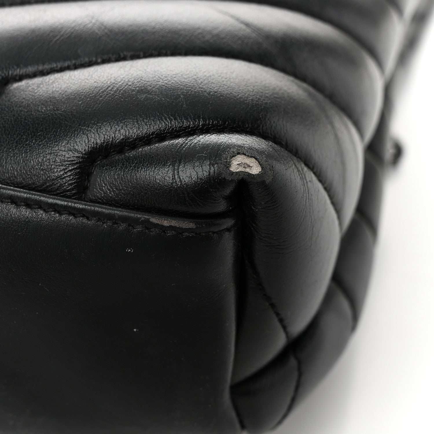 Saint Laurent Calfskin Y Quilted Monogram Monochrome Medium Loulou Chain Satchel Black 13 of 14