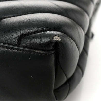 Saint Laurent Calfskin Y Quilted Monogram Monochrome Medium Loulou Chain Satchel Black 13 of 14