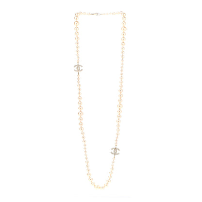 Chanel Graduated Pearl CC Long Necklace Gold 3 of 6