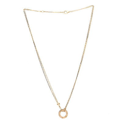 Cartier 18K Yellow Gold 2 Diamond LOVE Necklace 4 of 6