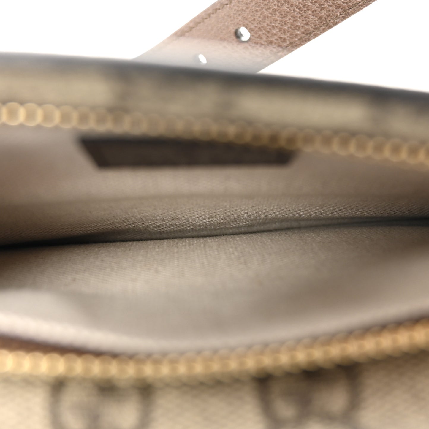 GG Supreme Monogram Textured Dollar Calfskin Blondie Belt Bag Beige Ebony New Acero