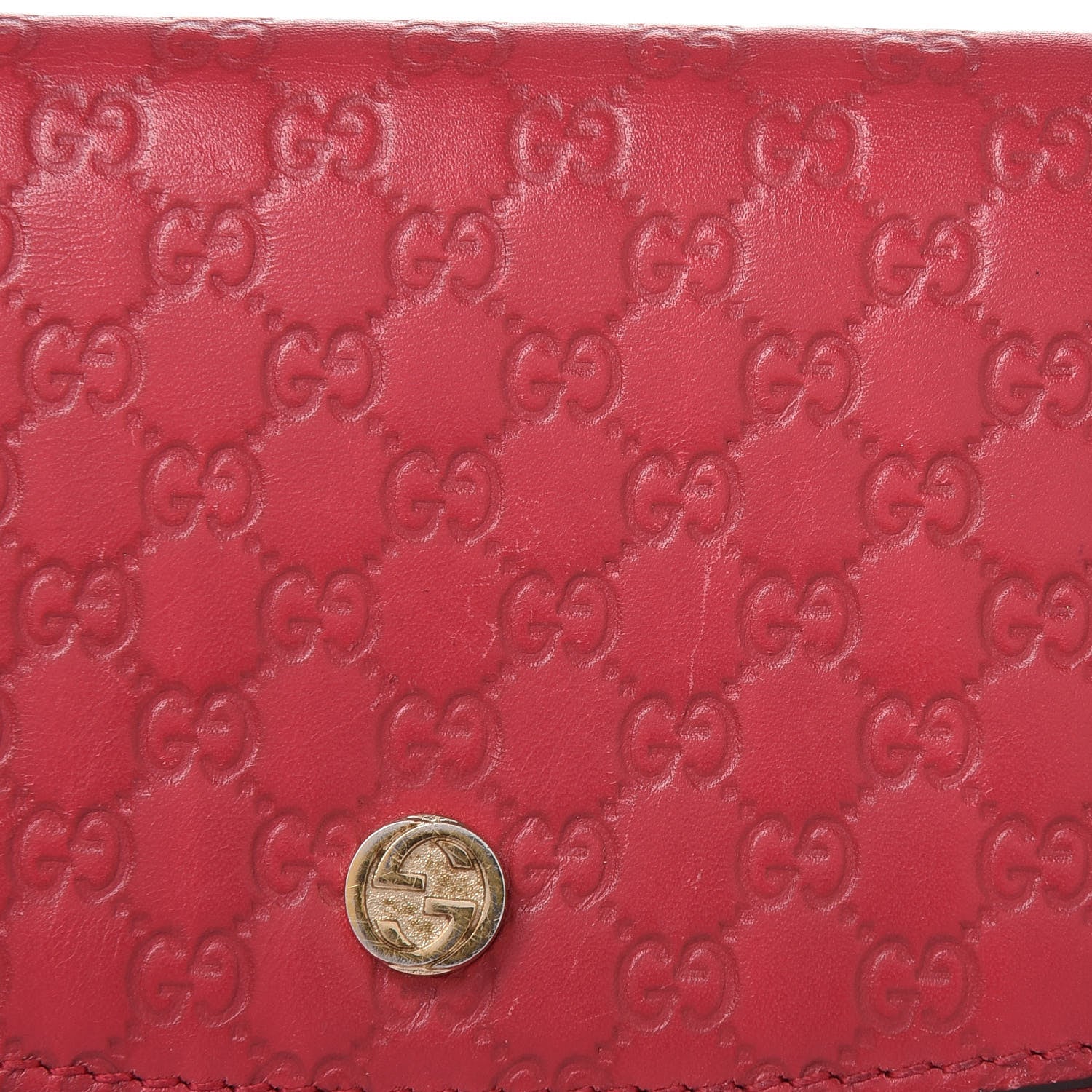 Gucci Microguccissima Interlocking G Continental Wallet Red 8 of 17