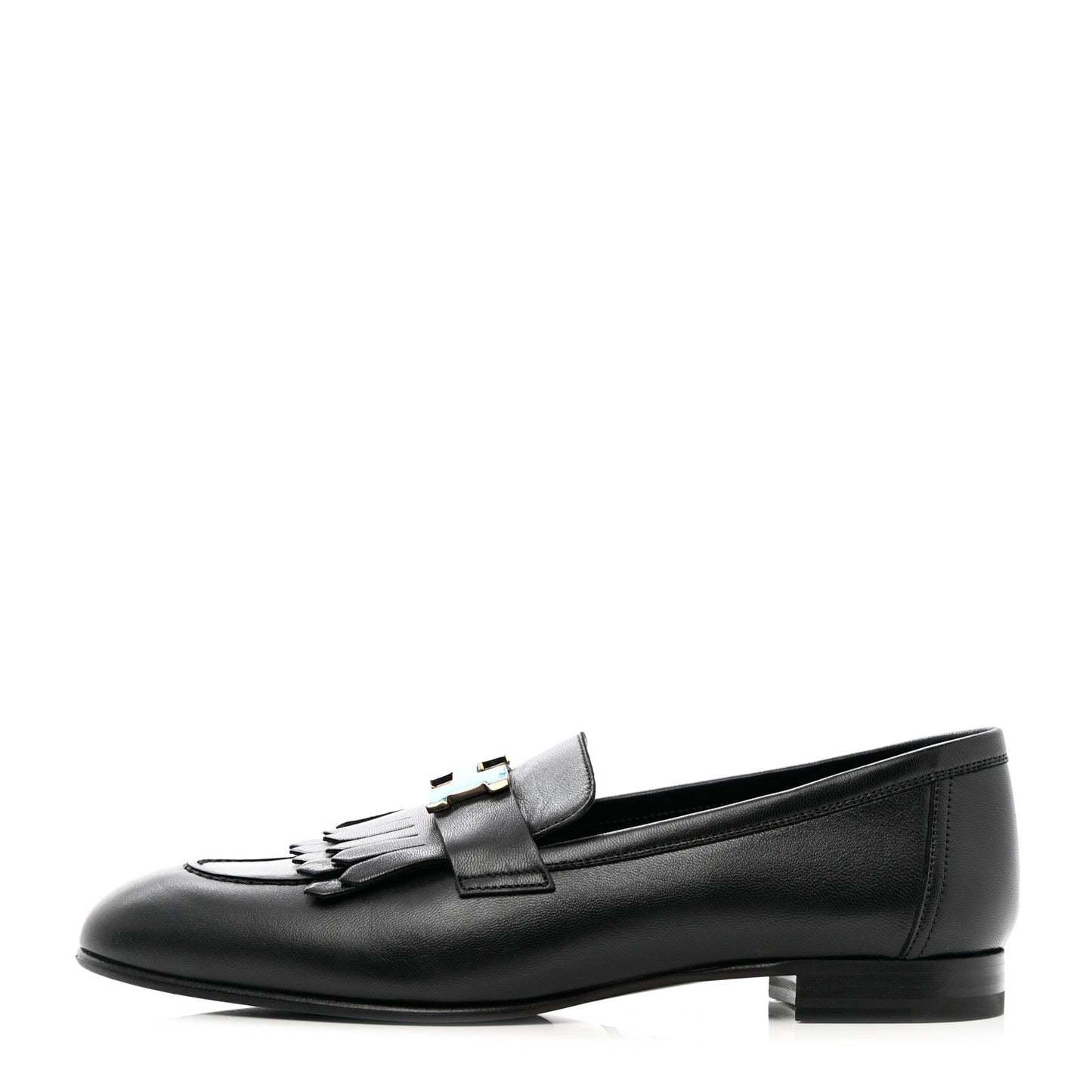 Goatskin Womens Royal Loafers 38 Black